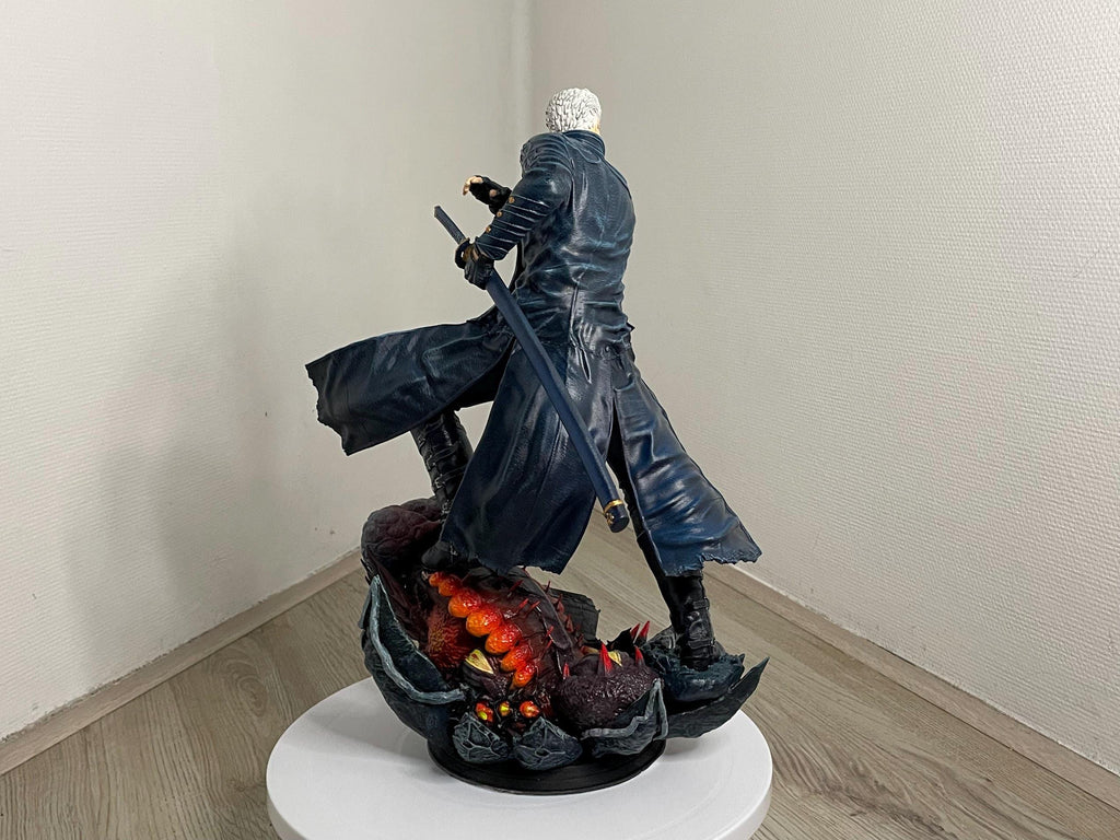 Devil May Cry Vergil Figure | Fully painted 14K Resin Vergil statue