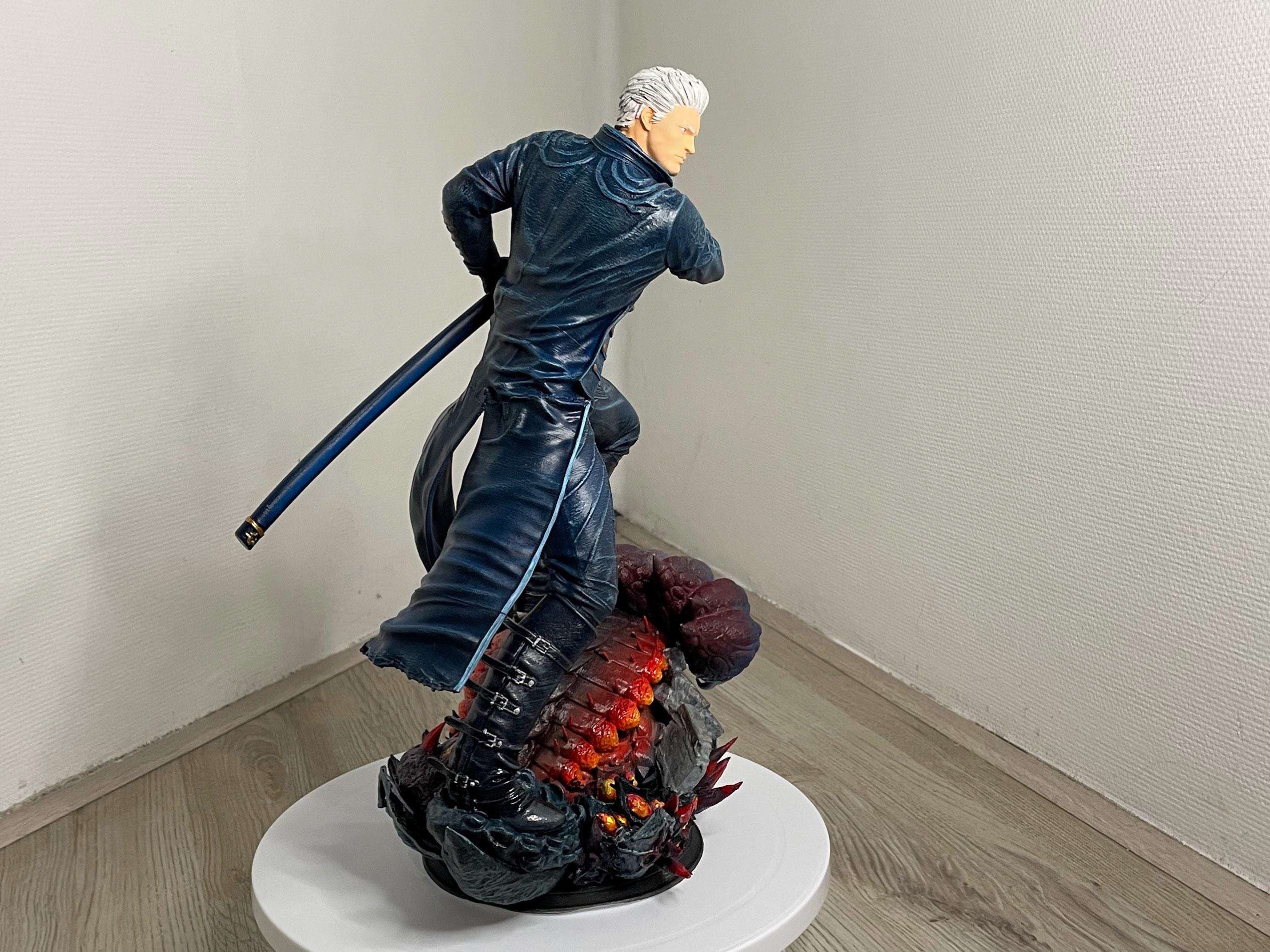 Devil May Cry Vergil Figure | Fully painted 14K Resin Vergil statue
