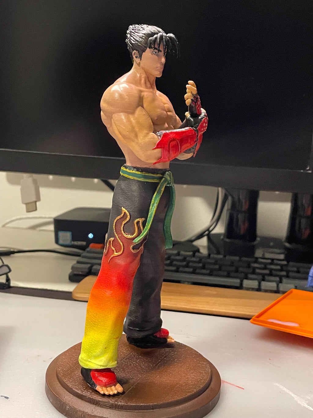 Hand-Painted Tekken Jin Kazama Action Figure: 24cm PLA Statue