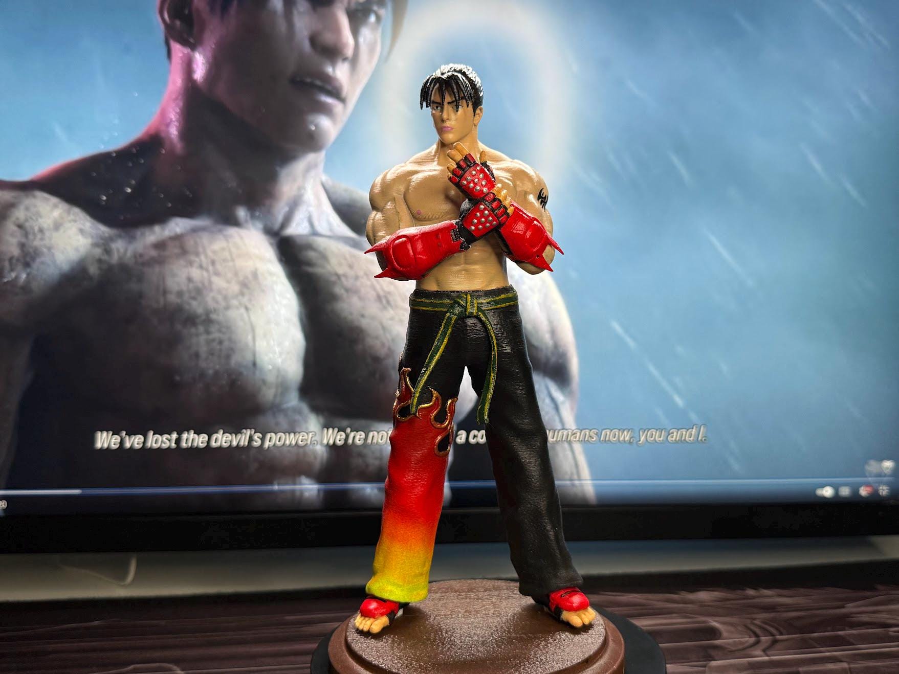 Hand-Painted Tekken Jin Kazama Action Figure: 24cm PLA Statue