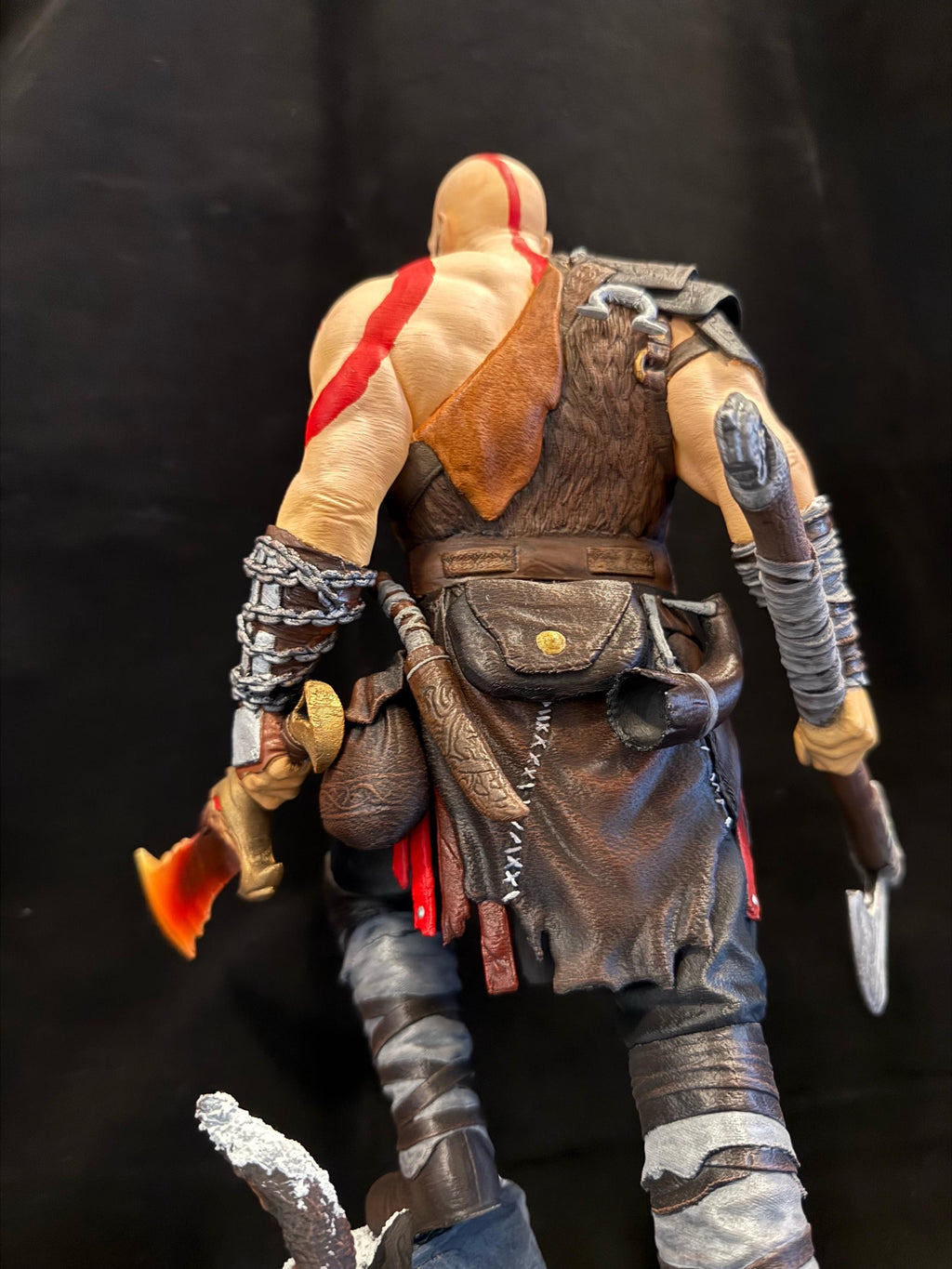 Hand-Painted Kratos Figure: God of War Collectible, 12K Resin, Changeable Hands