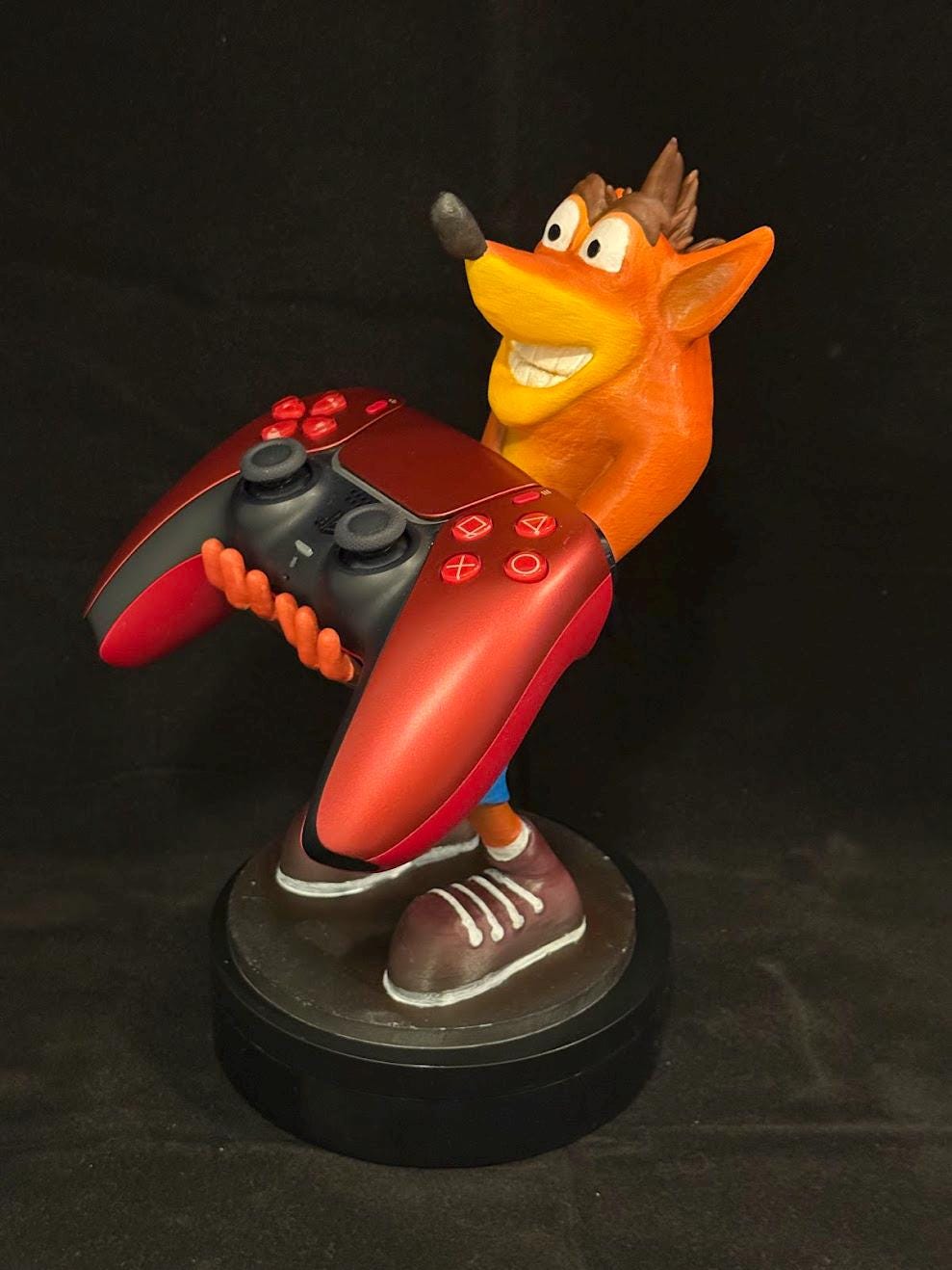 Crash Bandicoot Controller & Headset Stand – Hand-Painted Gaming Accessory for PS5/Xbox, Unique Gamer Gift