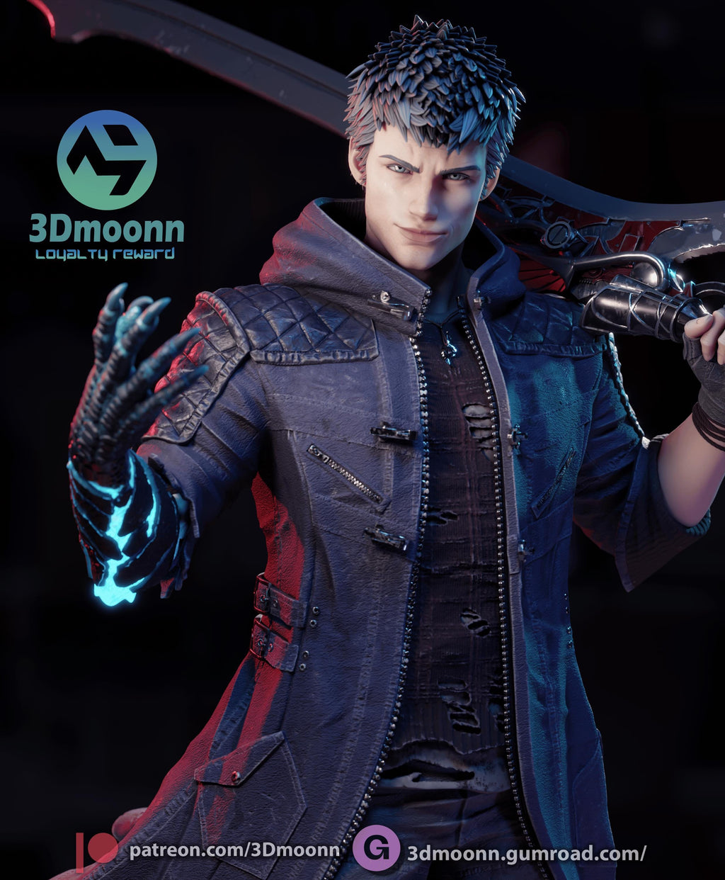 Hand-Painted Nero Statue: Devil May Cry 5 Collectible Figure