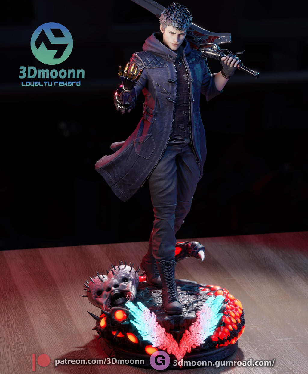 Hand-Painted Nero Statue: Devil May Cry 5 Collectible Figure