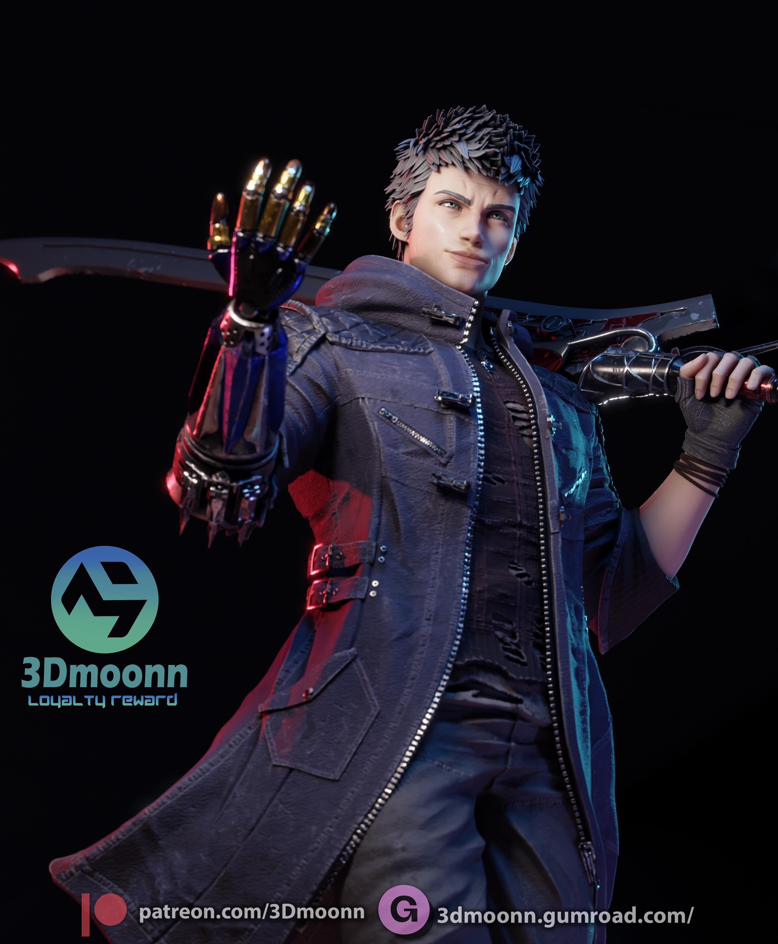 Hand-Painted Nero Statue: Devil May Cry 5 Collectible Figure