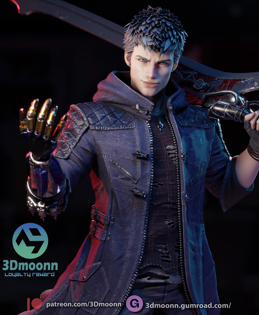 Hand-Painted Nero Statue: Devil May Cry 5 Collectible Figure
