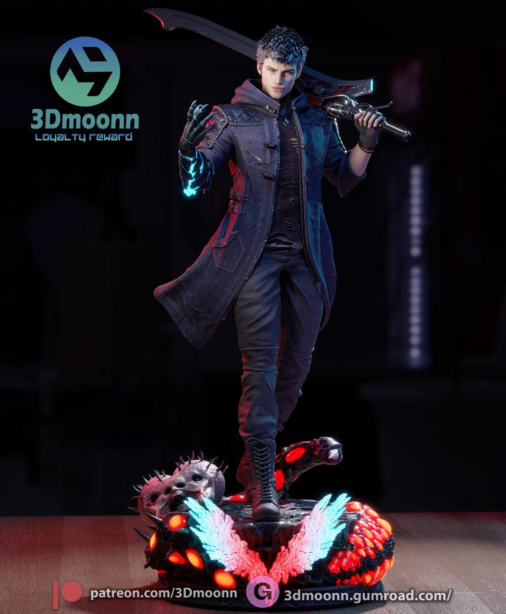 Hand-Painted Nero Statue: Devil May Cry 5 Collectible Figure