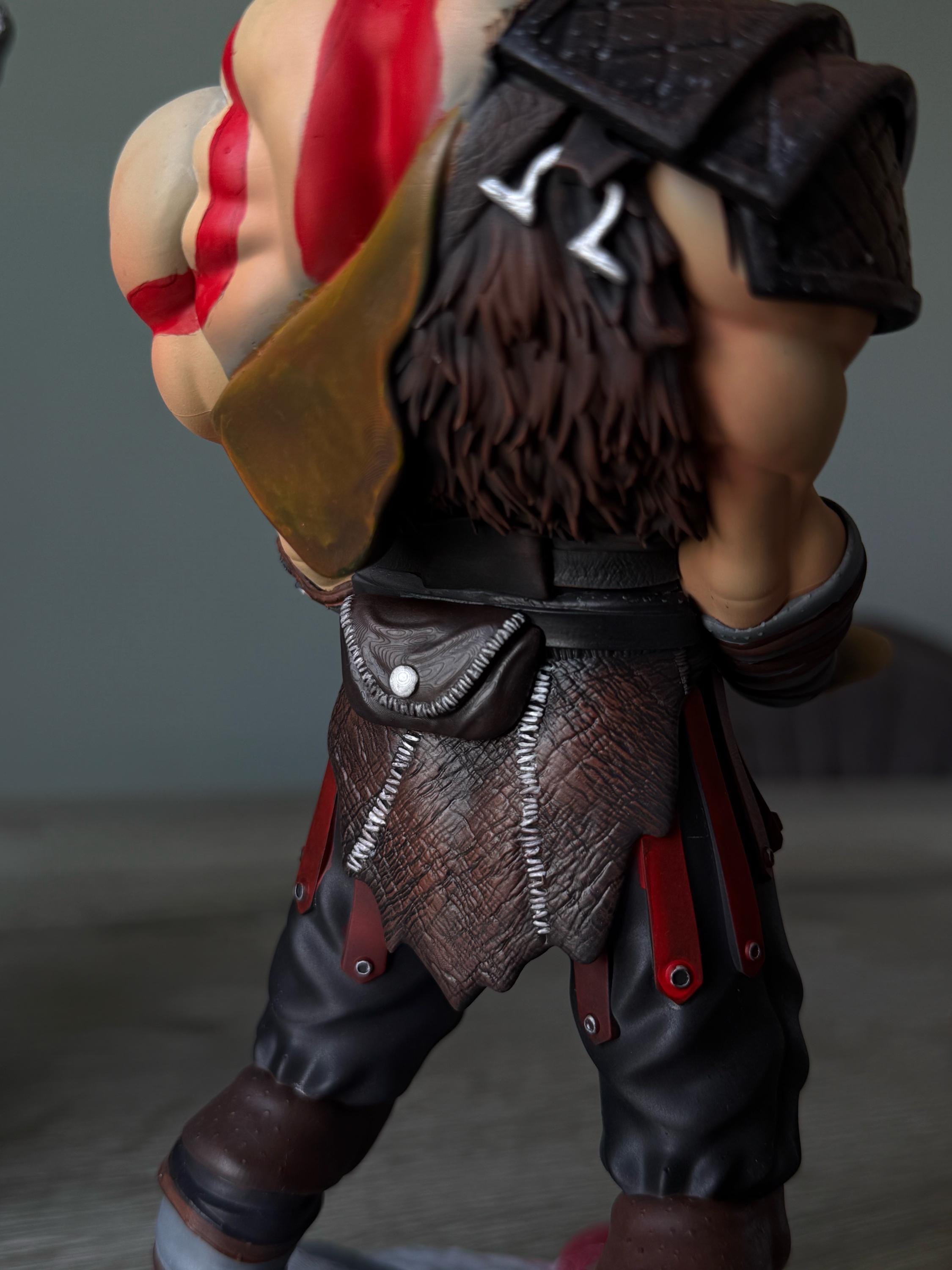 Kratos Controller Stand: Hand-Painted God of War Resin Statue