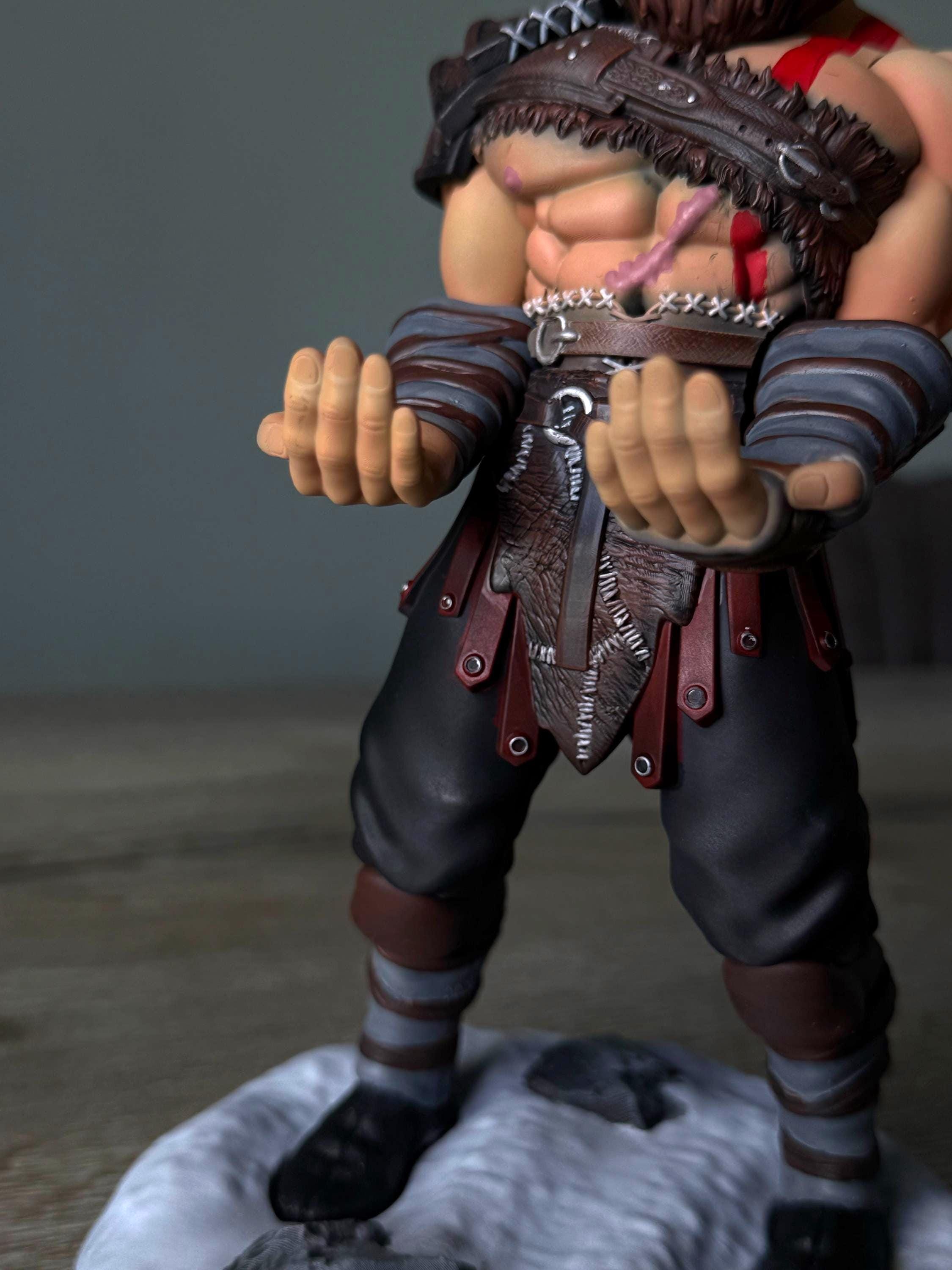 Kratos Controller Stand: Hand-Painted God of War Resin Statue