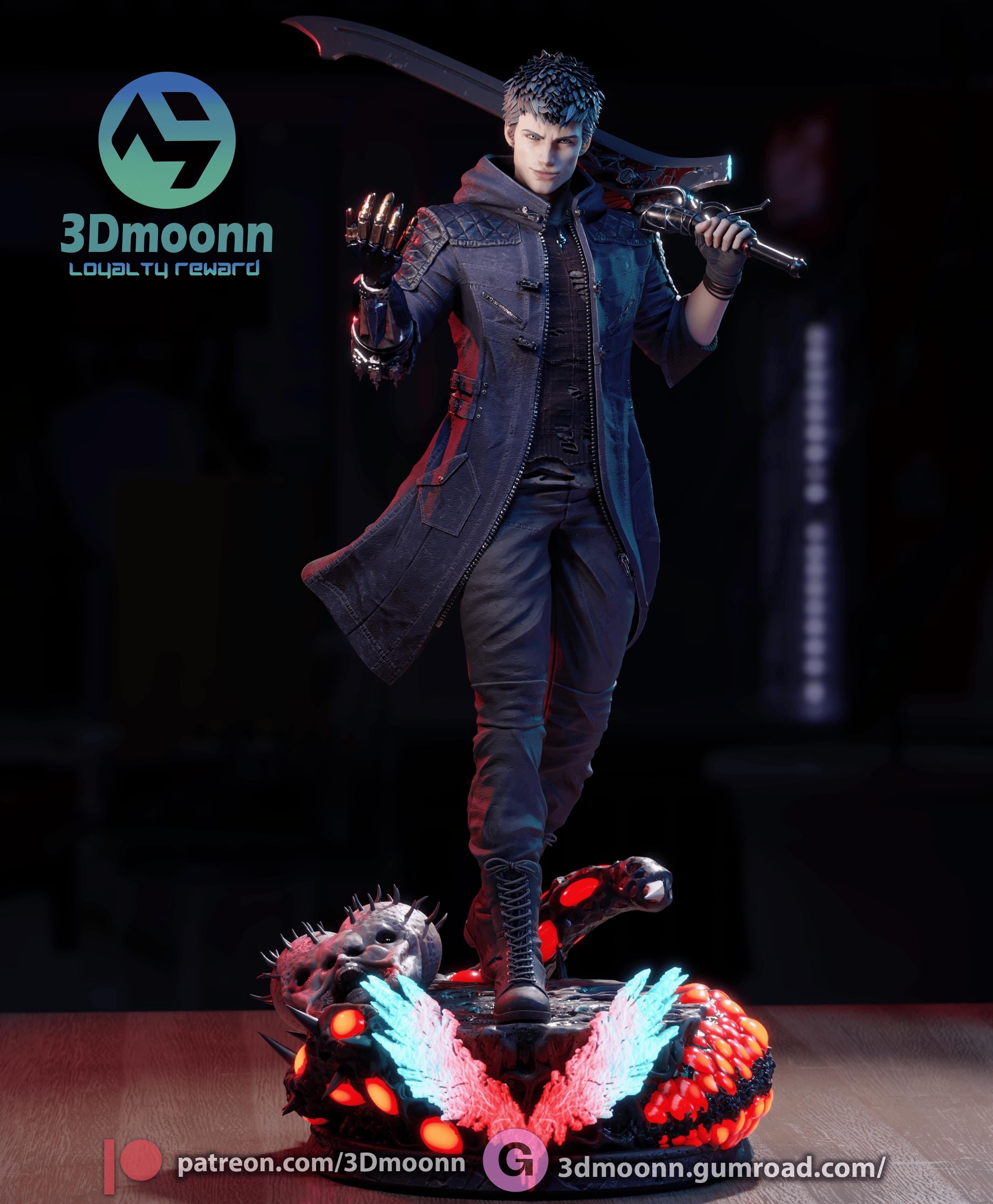 Hand-Painted Nero Statue: Devil May Cry 5 Collectible Figure