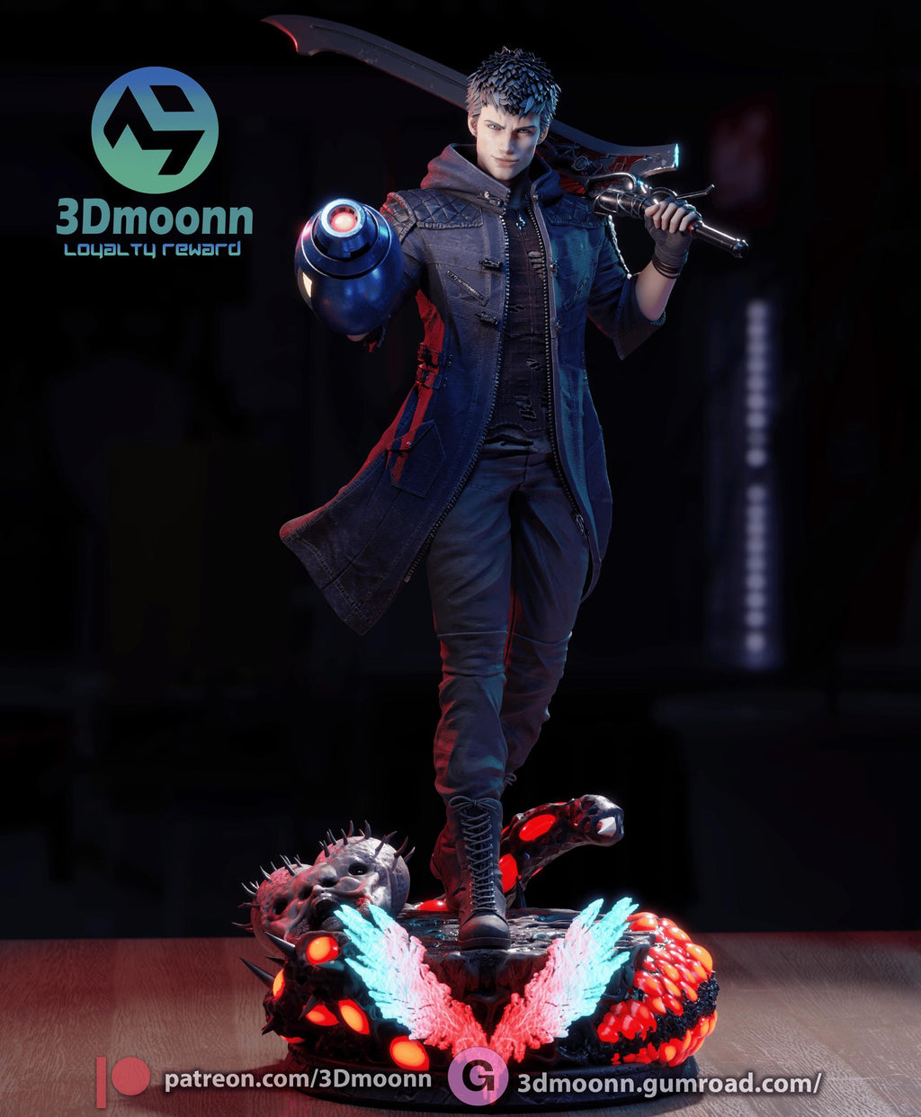 Hand-Painted Nero Statue: Devil May Cry 5 Collectible Figure