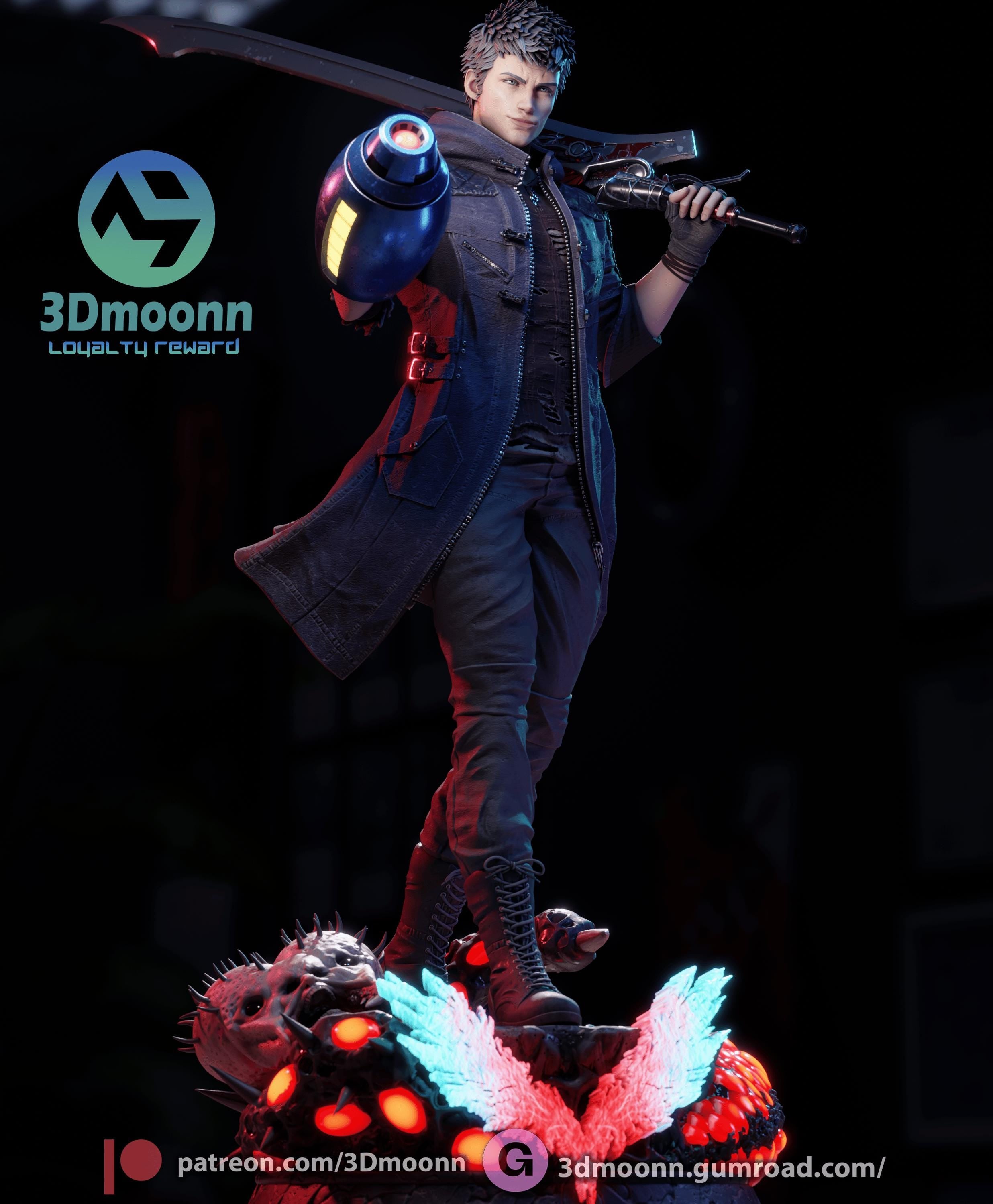 Hand-Painted Nero Statue: Devil May Cry 5 Collectible Figure