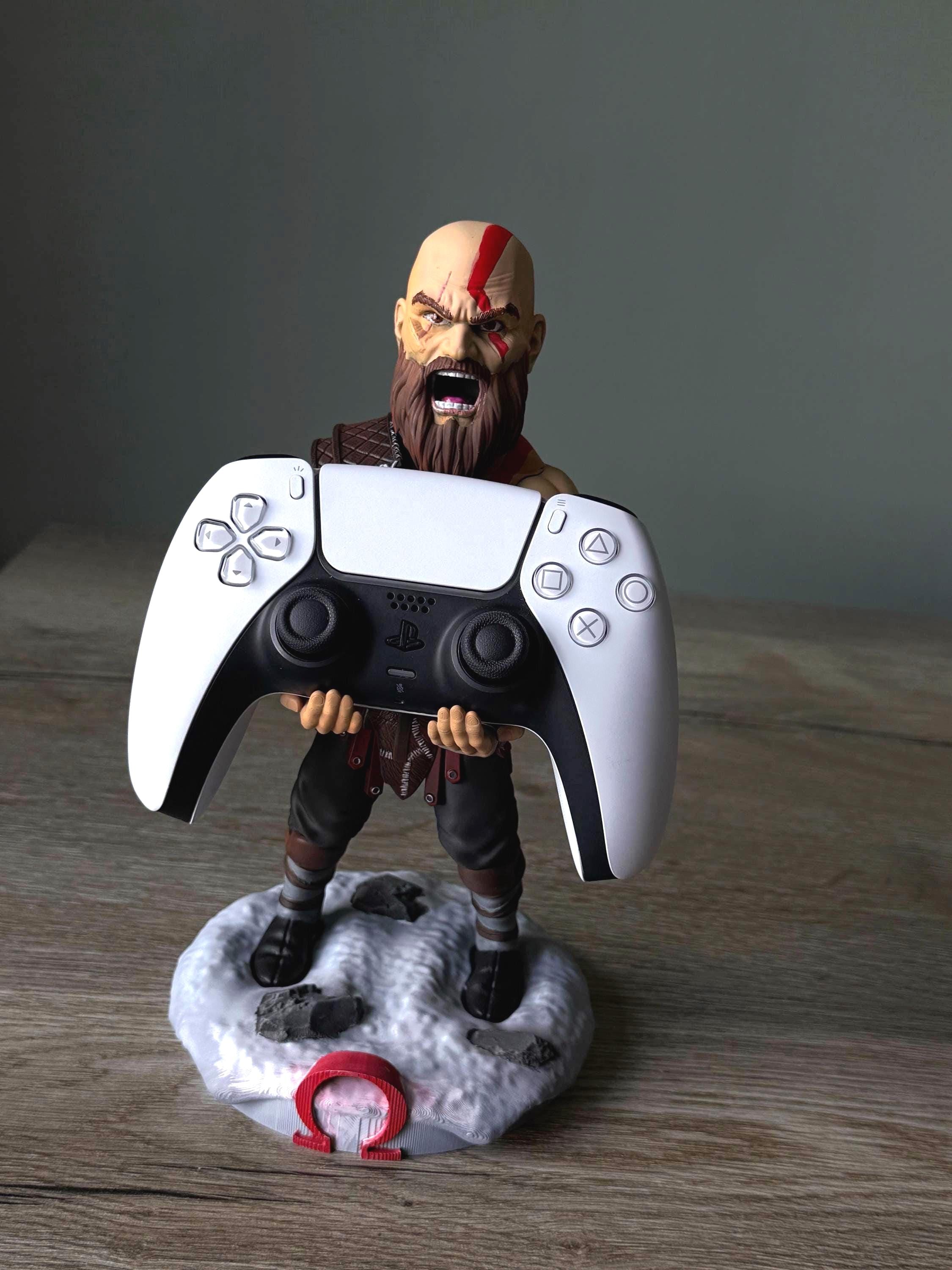 Kratos Controller Stand: Hand-Painted God of War Resin Statue