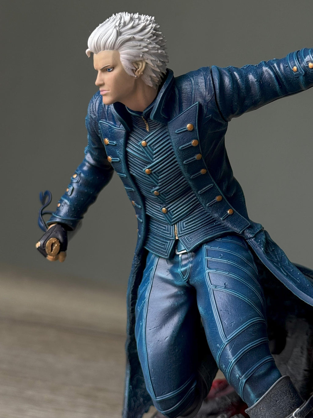 Hand-Painted Vergil Statue: Devil May Cry 5 Resin Figure with Yamato