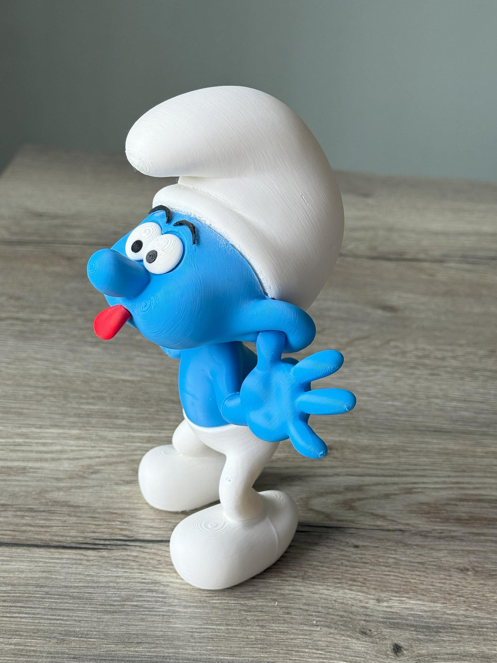 Kid room decor Smurf doll 25cm (10") tall | Durable kids gift for Christmas boy
