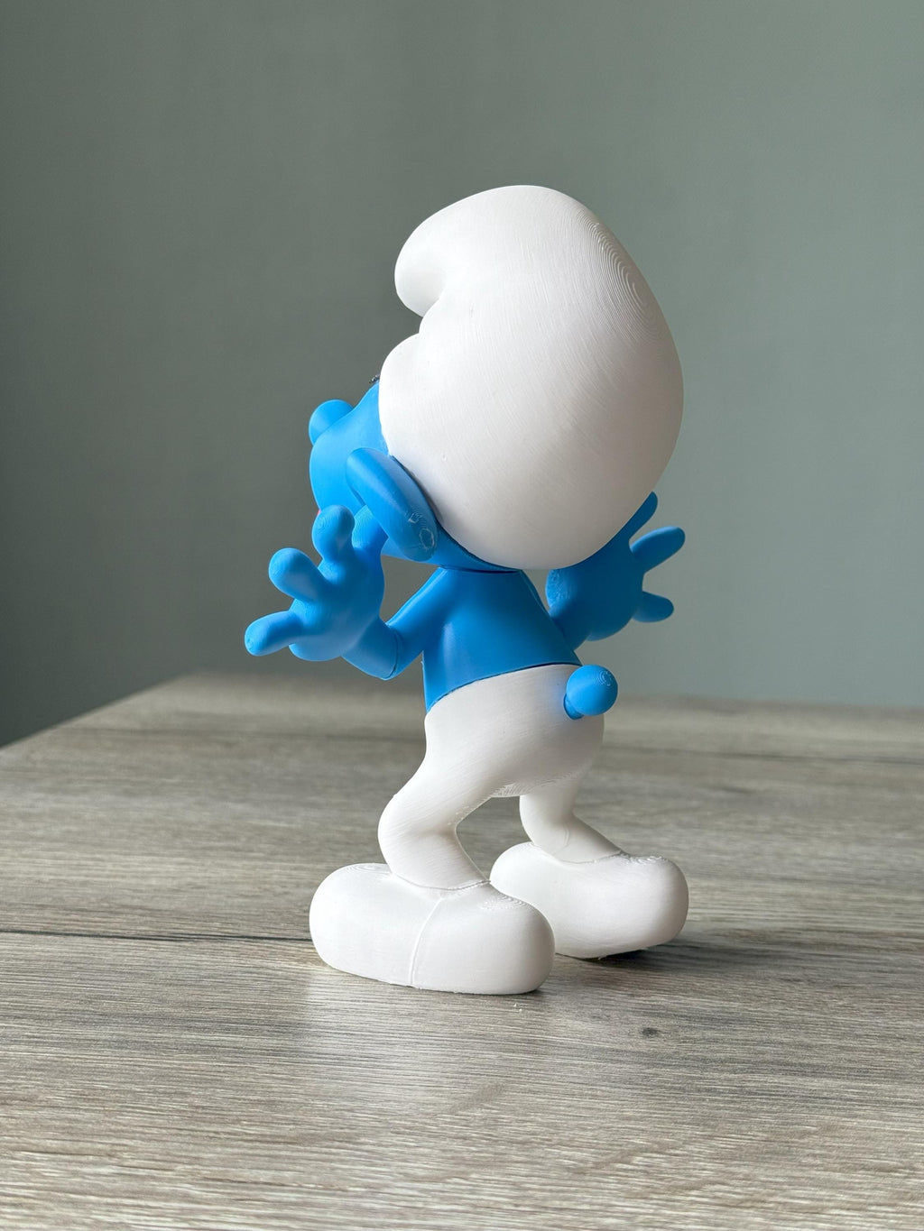Kid room decor Smurf doll 25cm (10") tall | Durable kids gift for Christmas boy