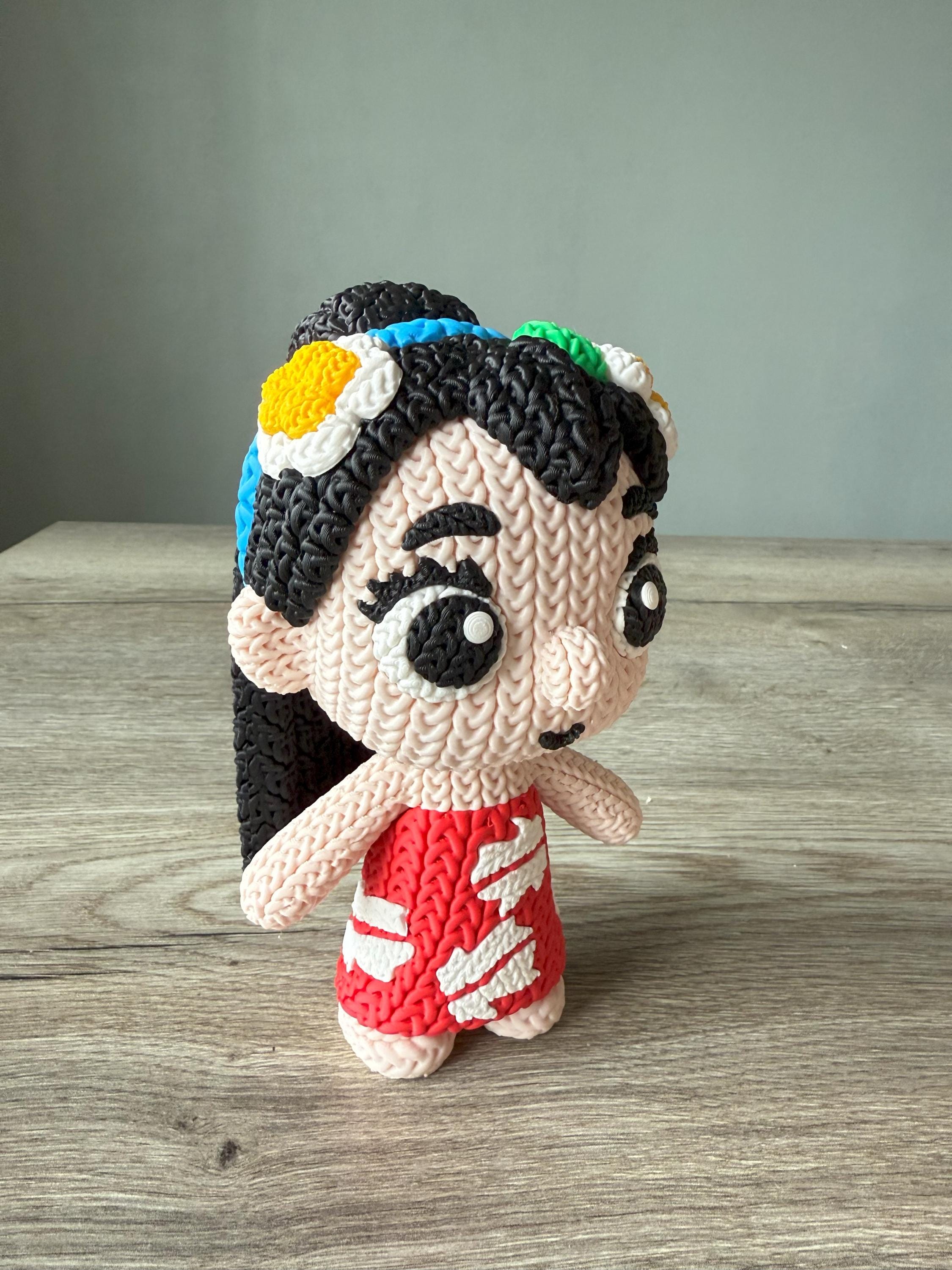 Island Girl Figure Inspired by Lilo | 3D Printed Knit-Style Doll | Kids Gift & Room Decoration