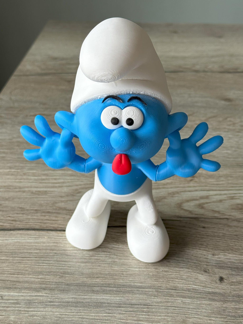 Kid room decor Smurf doll 25cm (10") tall | Durable kids gift for Christmas boy