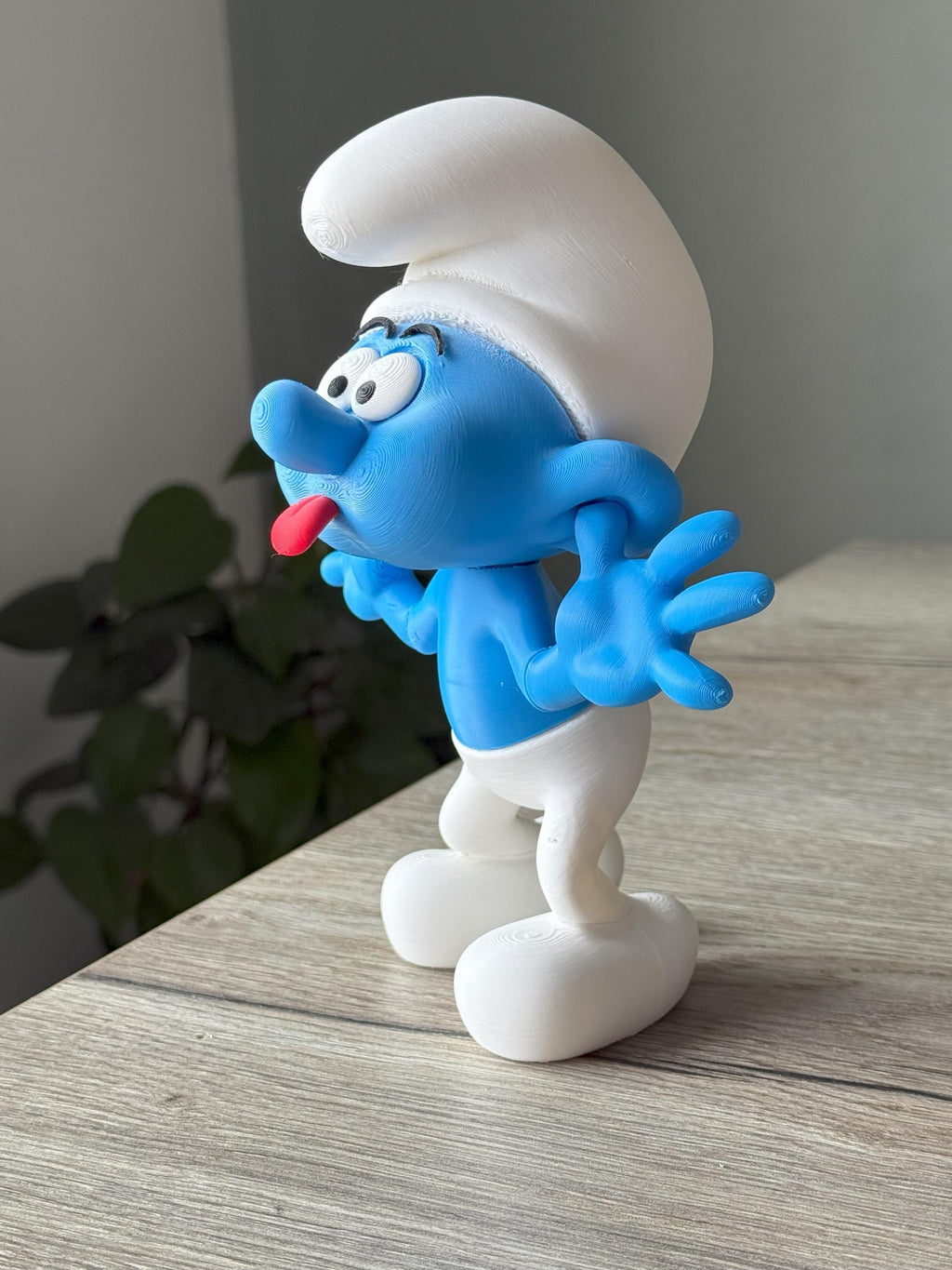 Kid room decor Smurf doll 25cm (10") tall | Durable kids gift for Christmas boy
