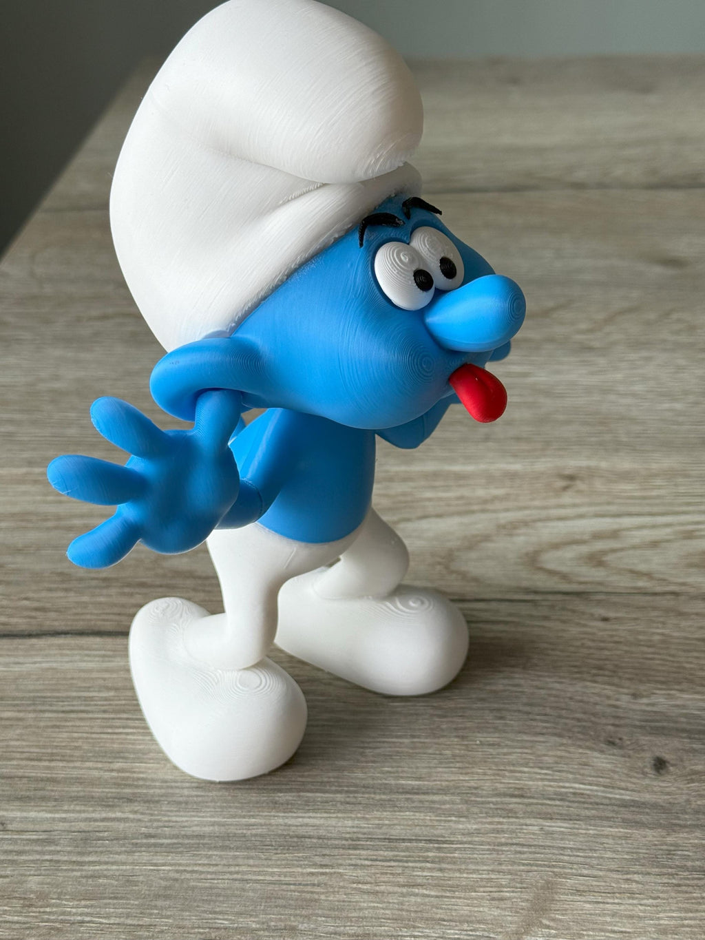 Kid room decor Smurf doll 25cm (10") tall | Durable kids gift for Christmas boy