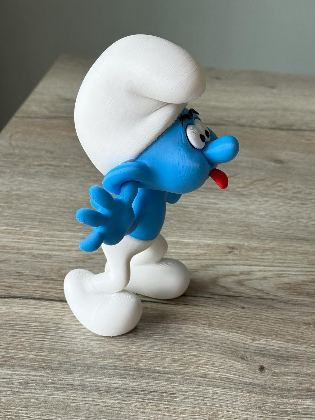 Kid room decor Smurf doll 25cm (10") tall | Durable kids gift for Christmas boy
