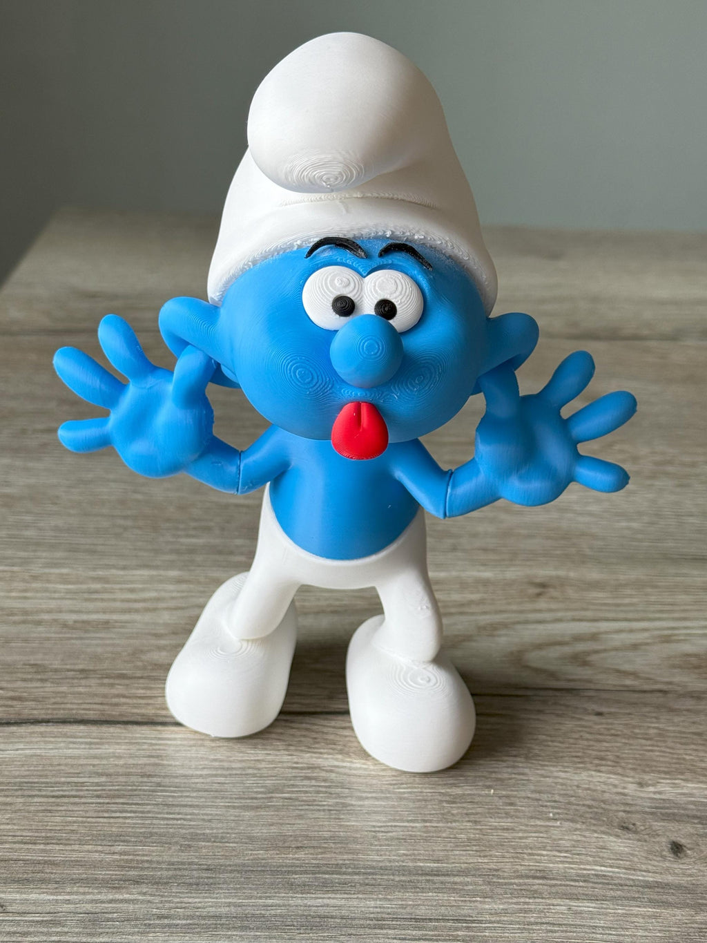 Kid room decor Smurf doll 25cm (10") tall | Durable kids gift for Christmas boy