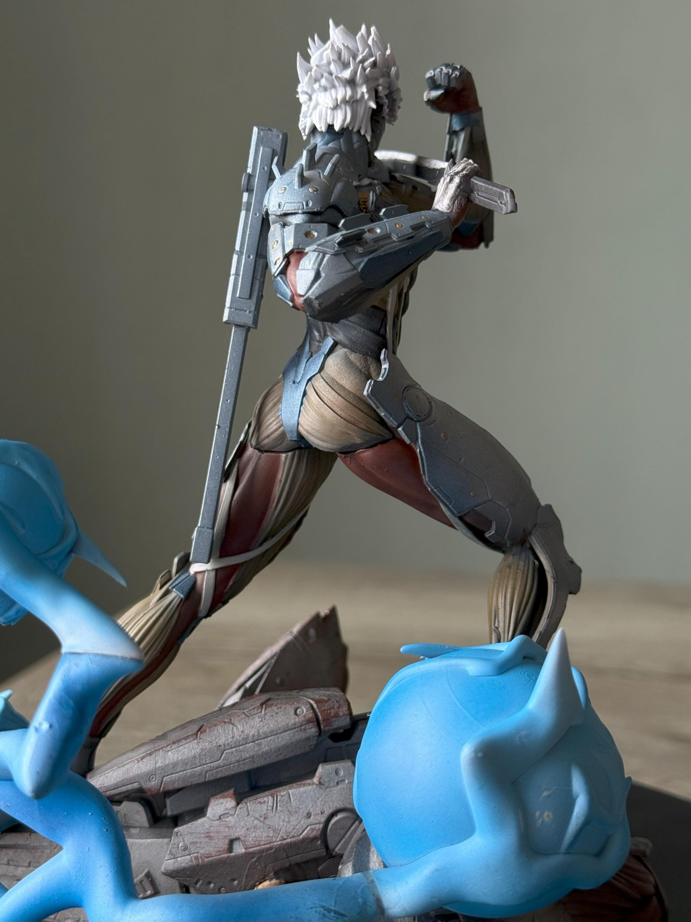 Raiden Figure: Fully Painted Metal Gear Rising Revengeance Diorama (1/10 Scale)