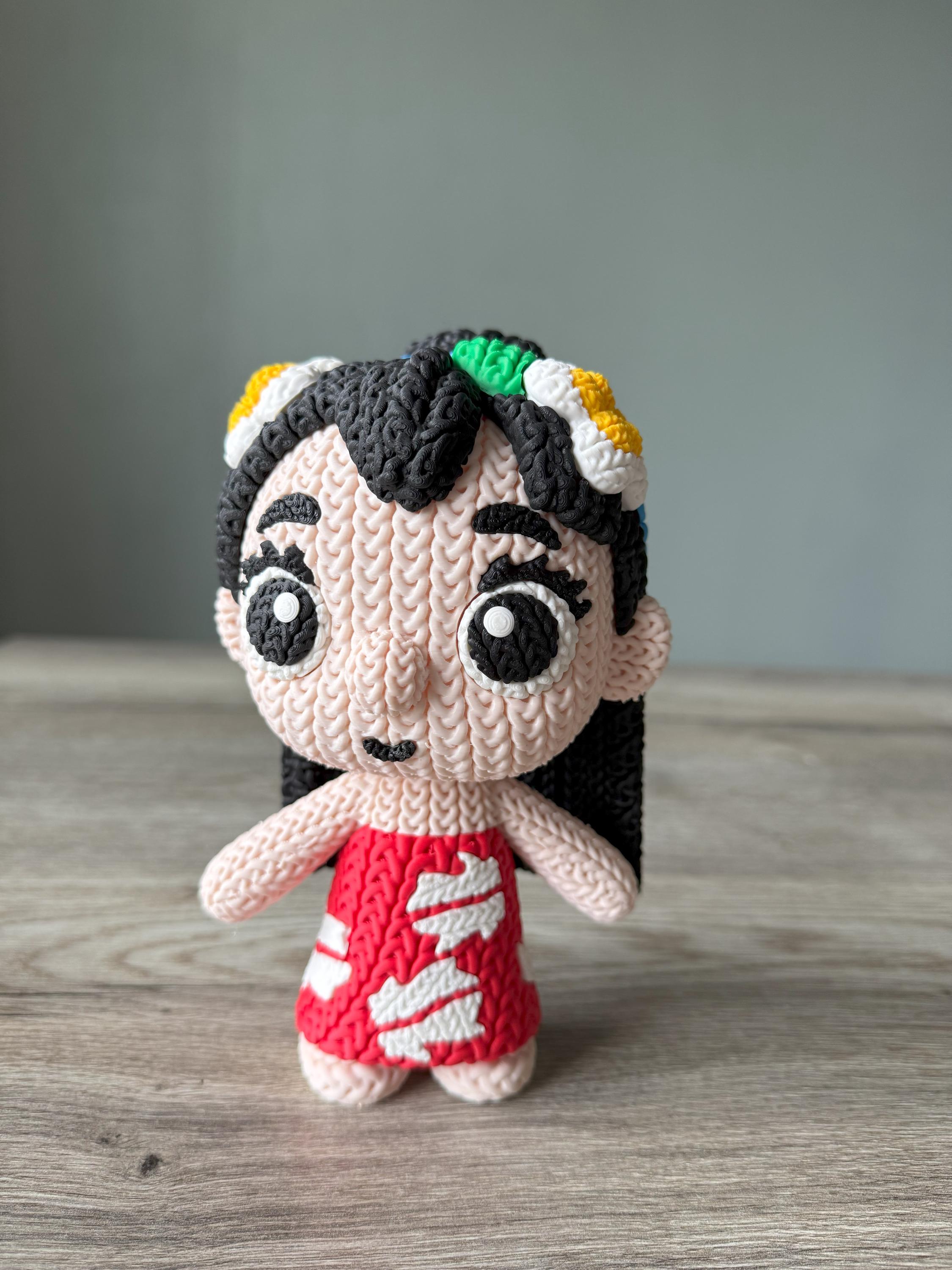 Island Girl Figure Inspired by Lilo | 3D Printed Knit-Style Doll | Kids Gift & Room Decoration