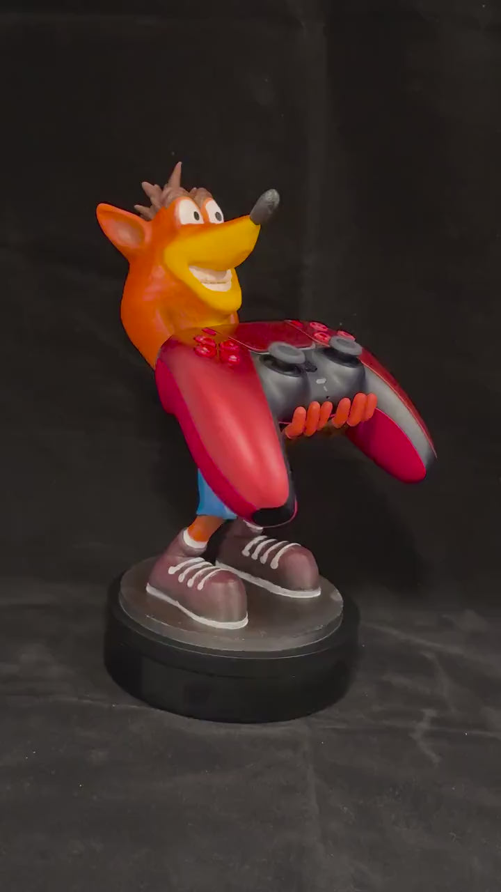 Crash Bandicoot Controller & Headset Stand – Hand-Painted Gaming Accessory for PS5/Xbox, Unique Gamer Gift
